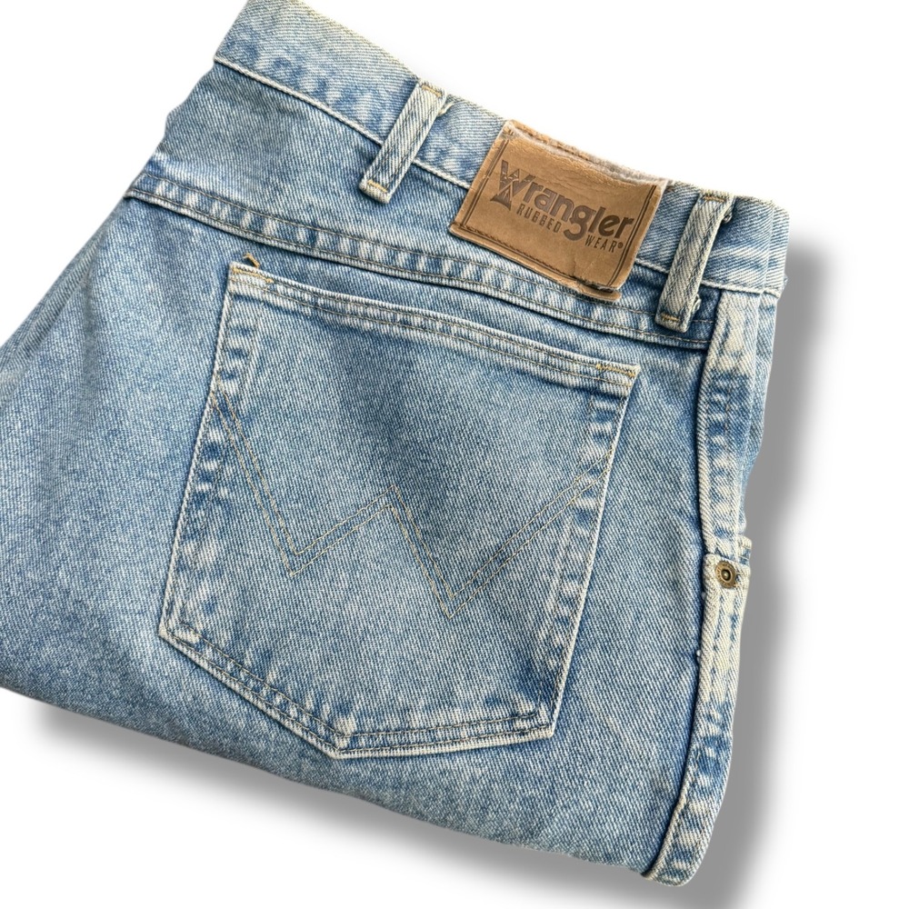 Wrangler Rugged Wear‎ Mens Jeans Light Wash Straight Leg Size 38x32(36x32)